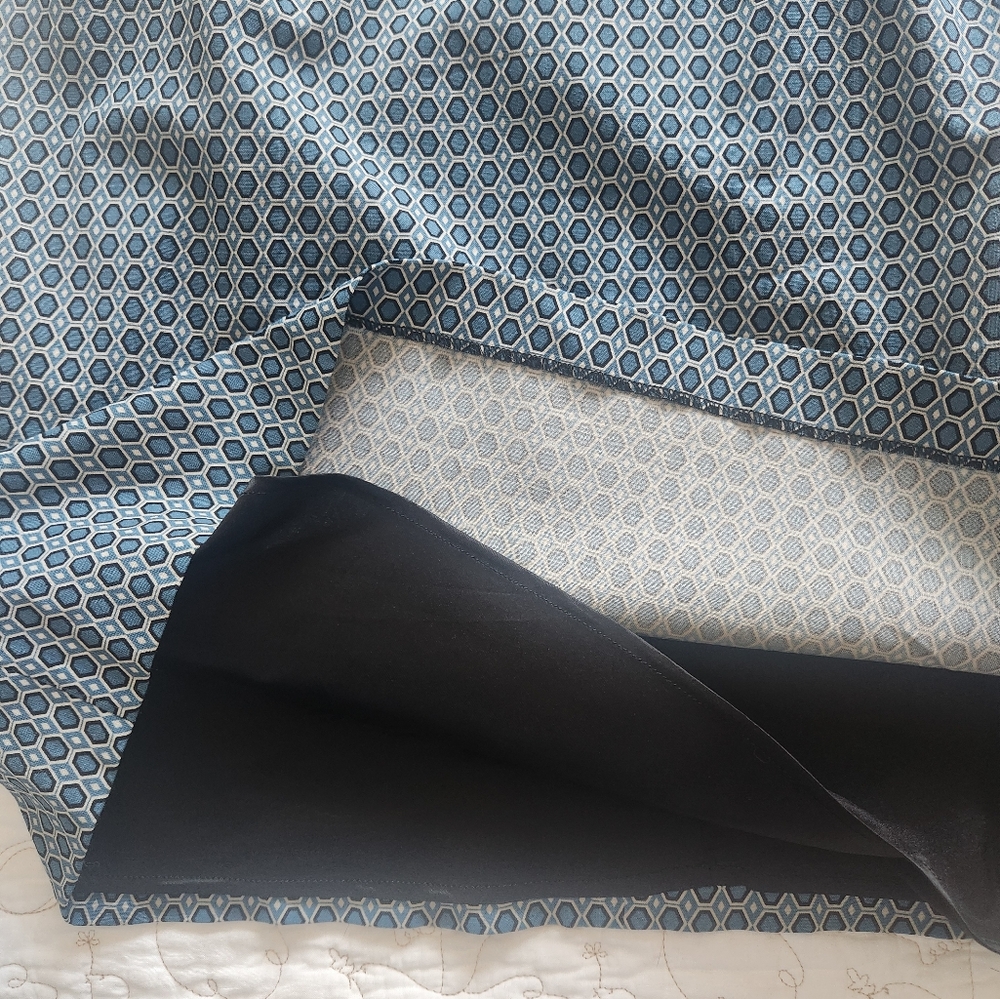 Theory Blue Patterned Shift Dress - Picture 5 of 11